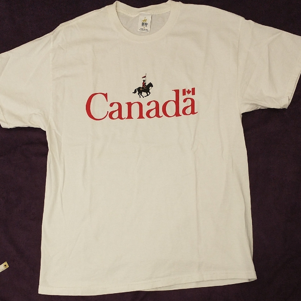 Vintage Canada T Shirt Canadian Made Lightweight RCMP Elite Mountee Graphic Tee